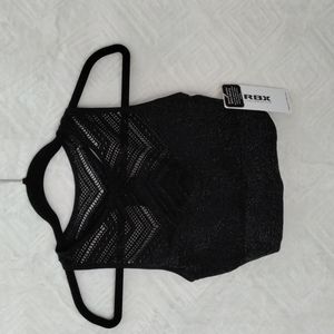 RBX SPORT BRA, size M black metalic.